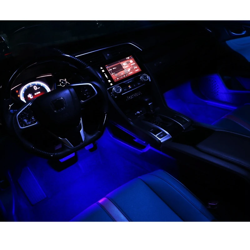

4PCS for Honda Civic 10Th 2016-2020 LED Interior Atmosphere Lamp Foot Lamp Inner Atmosphere Light