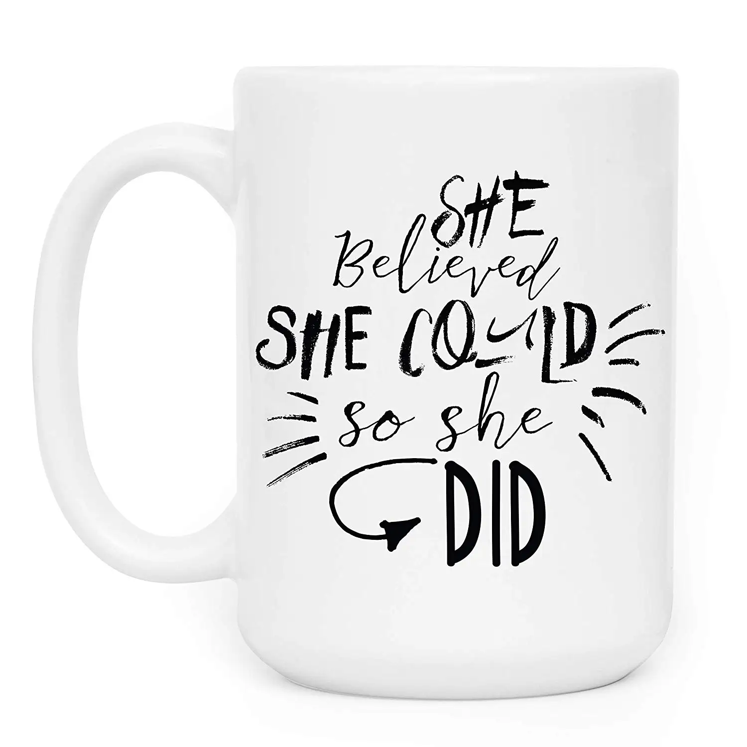 Забавная кружка она верила что сможет сделать 11 унций керамические кофейные