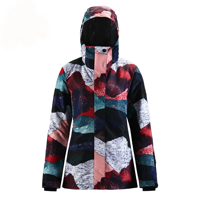 

SMN Fashio Retro Style Women Snow Suit Sets Wear Snowboard Clothing Waterproof Costumes Winter Outdoor Ski Jacket + Strap Pants