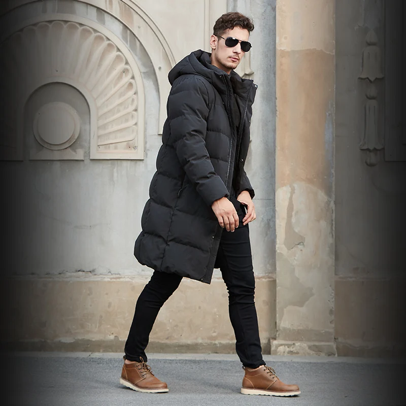 HIGHROCK новая зимняя Мужская/Женская/парная модель куртка с капюшоном на гусином