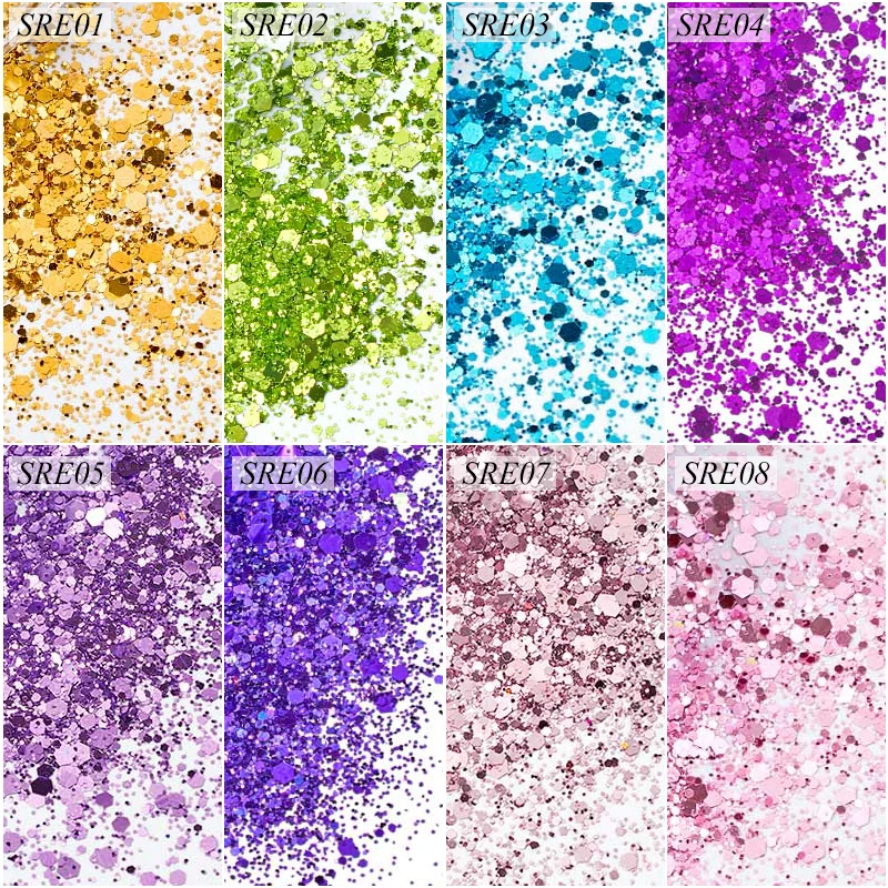 Блестящий Порошок для дизайна ногтей радужные флаки Блестки Золотые и