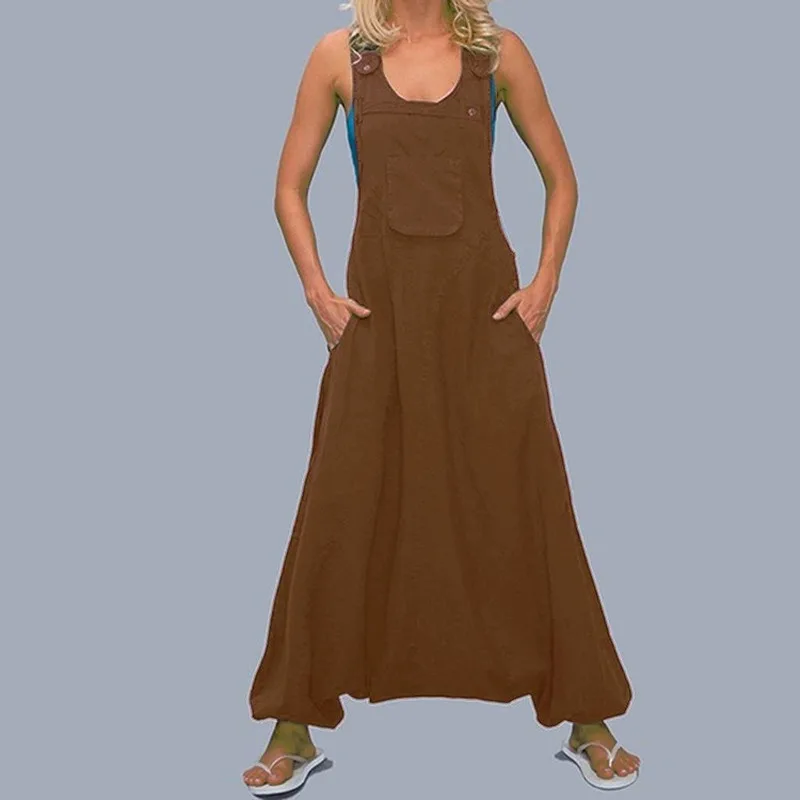 Женские комбинезоны размера плюс u-образный вырез без рукавов с открытой спиной