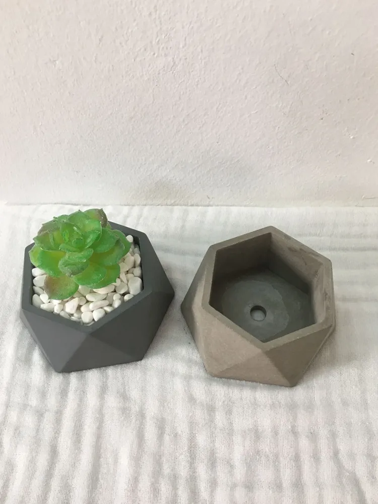 

Nordic minimalist style Cement series flower pot Polygon flowerpot Living room balcony decoration decorations for home
