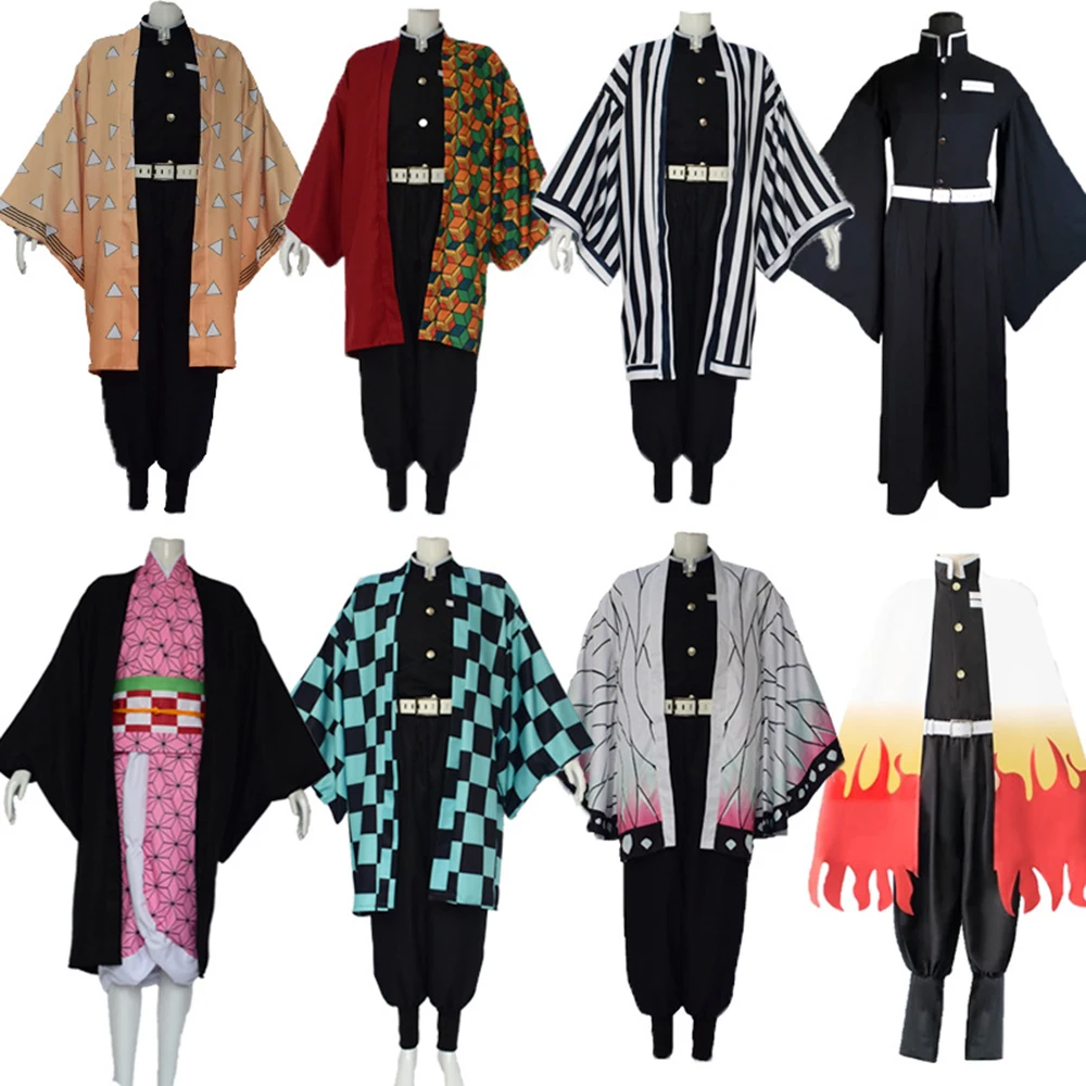 

Костюм для косплея из аниме «рассекающий демонов», комплект кимоно из шинобу для женщин и мужчин, костюм для Хэллоуина, камадо, танджиро, нез...