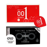 10 pcsbox olo condom ultra thin cock condom intimate goods sex products natural rubber latex penis sleeve sex for men