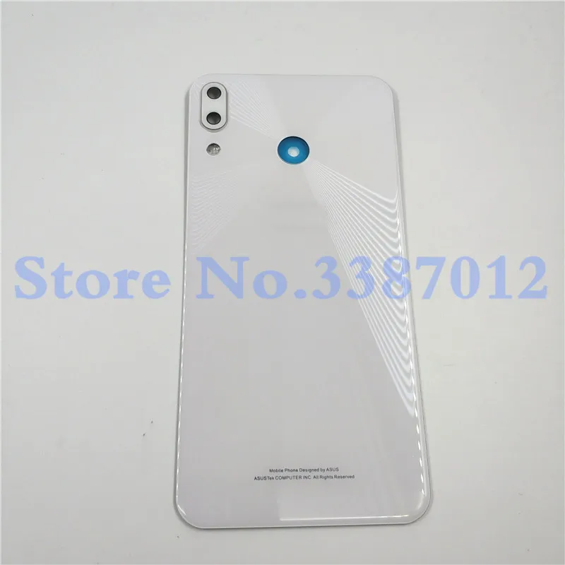 Белый 6,2 дюймов для Asus Zenfone 5 ZE620KL 5Z ZS620KL задняя крышка Крышка батареи Корпус Панель Ремонт стекло с камерой стекло - Цвет: Белый