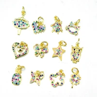 cubic zirconia four leaf clover jewelry pendant pineapple pendant owl pendant diy jewelry accessories little turtle necklace