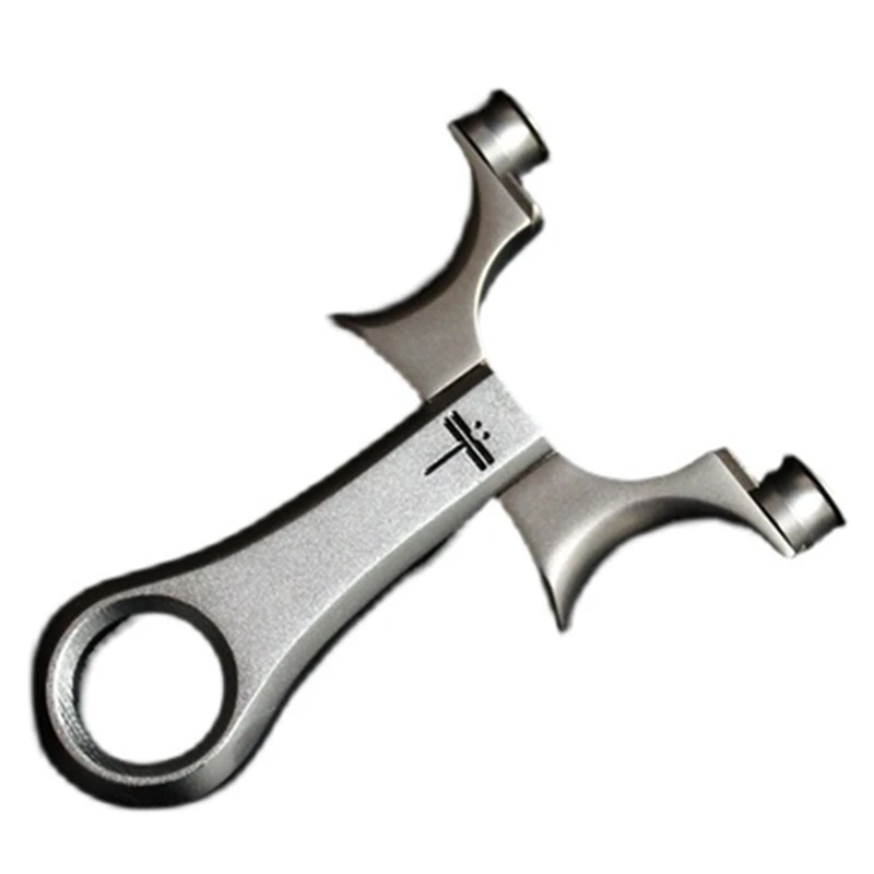 Precision TC21 Titanium Alloy Slingshot Catapult with Flat Rubber Band Powerful Hunting Shooting Sling shot Adjustable Bow Head | Спорт и