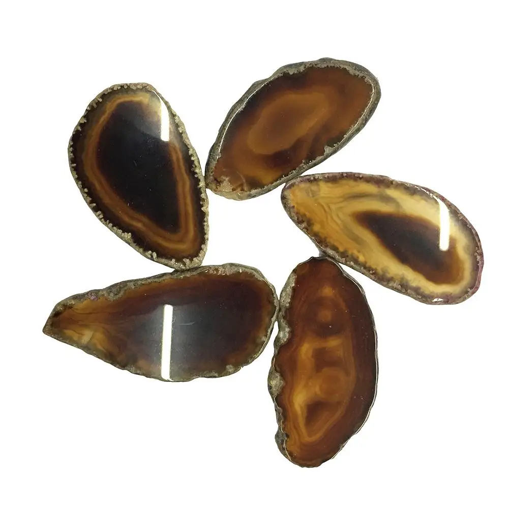 Натуральный красочный Alagate шарик полированный кварц Агат ломтик Coaster Бразилия