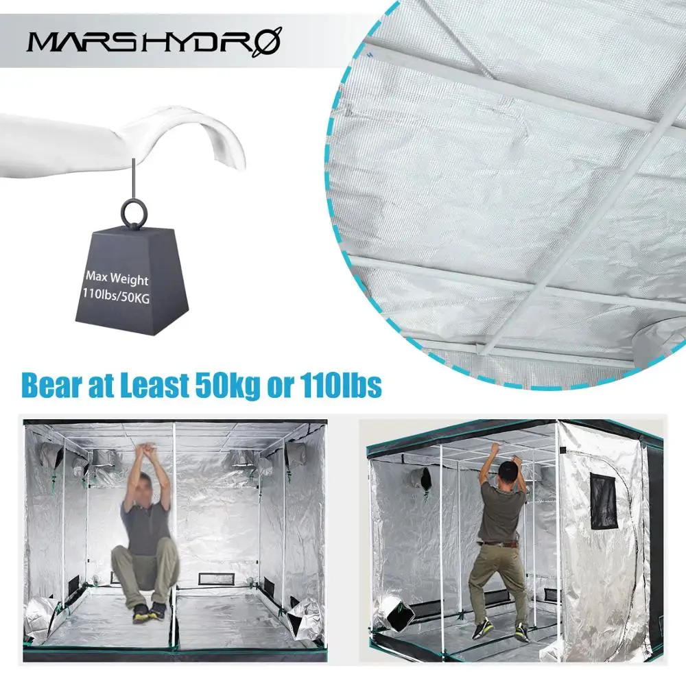 1680D Mars Hydro 240X120X200 см Крытый растет палатка крытый растущих Системы нетоксичные завод номер Крытый сад Водонепроницаемый хижине