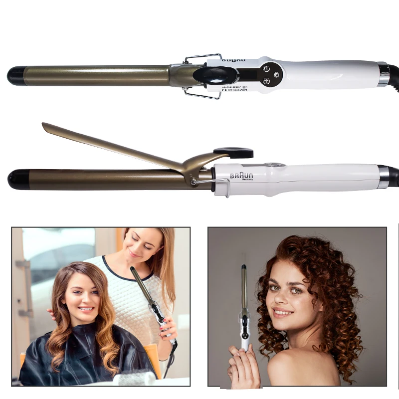 Профессиональный 9 мм Глубокая завивка волос Завивка волнистая машина винт