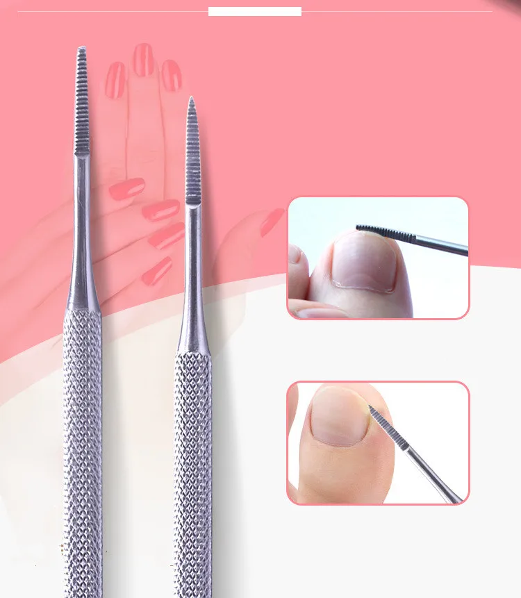 Пилка для ногтей из нержавеющей стали двухсторонняя пилка педикюра атласная