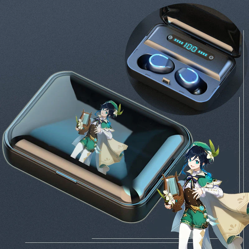 Bluetooth-наушники Genshin Impact Klee ZhongLi Xiao Venti Keqing Barbara Mona Razor для косплея Android беспроводные