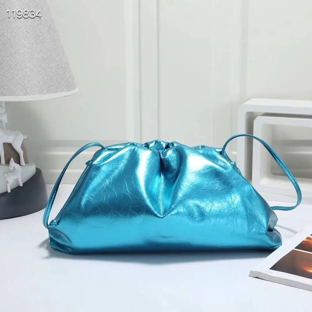 large blue Кожаная сумка-конверт, роскошные сумки, женские сумки, дизайнерские объемные, округлые формы, кошельки и сумочки, клатчи - Цвет: large blue