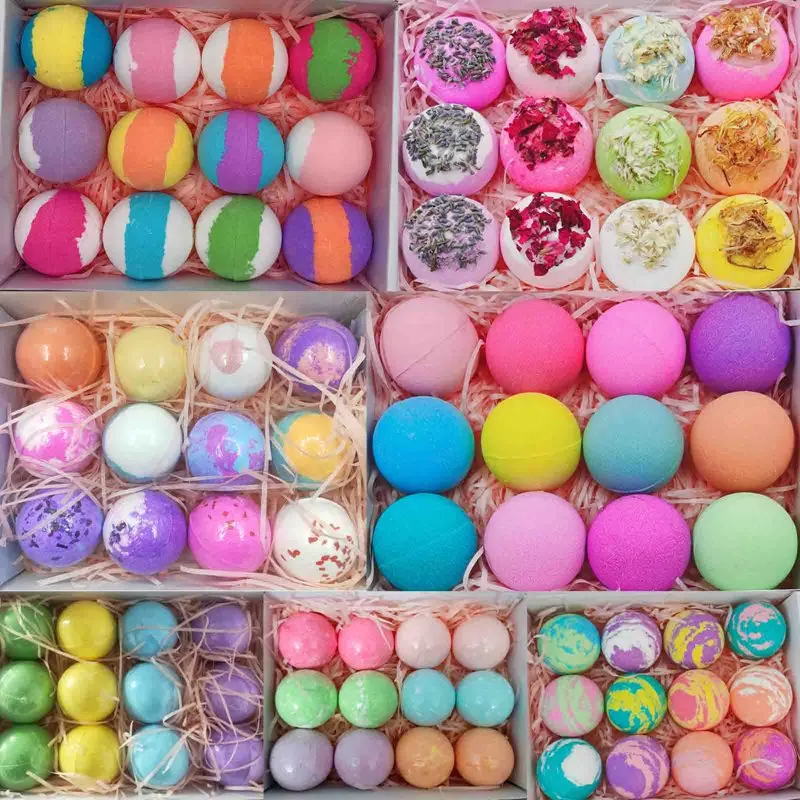 

6/12pcs/Box Bath Bomb Handmade Essential Oil Moisturizing Bath Salt Bath Bubble Balls Body Cleaner color 2021