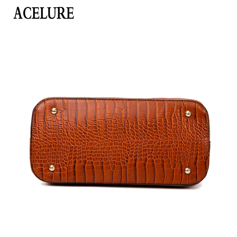 

ACELURE New Fashion Women Shoulder Tote Bag High Capacity Designer PU Leather Handbag Solid Color Ladies Messenger Crossbody Bag