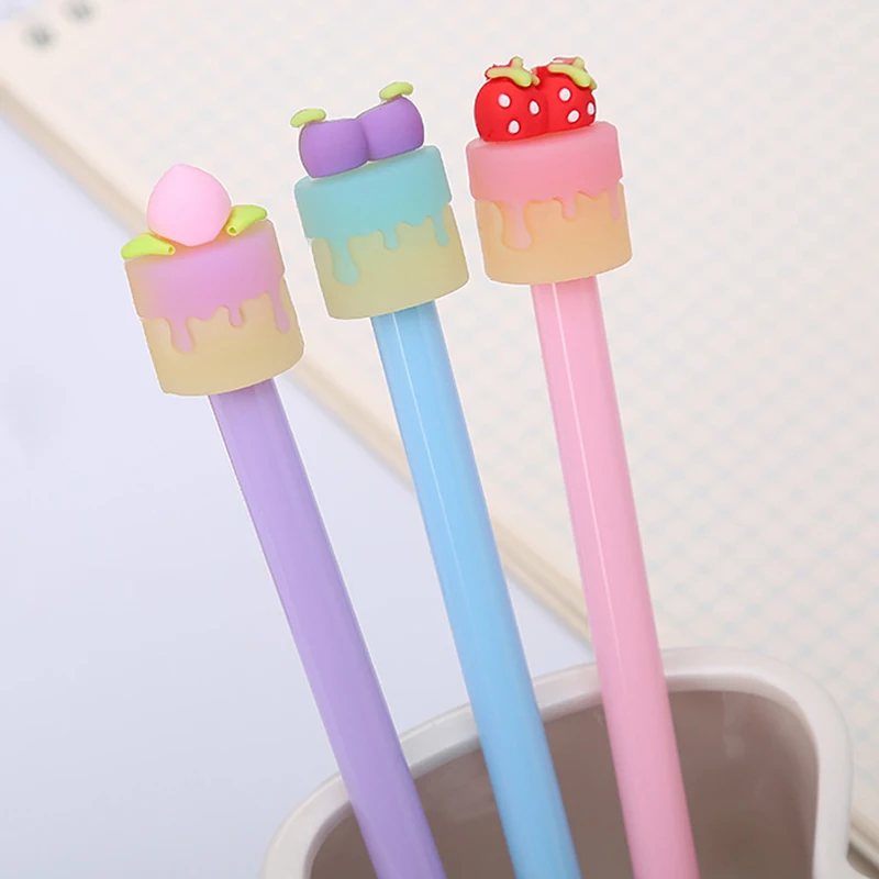 

36Pcs Japanese Elegant Pens Food Fruit Cake Kawaii Cute Gel Pen Funny School Item Writing Ballpoint Stationery Kawai Stationary