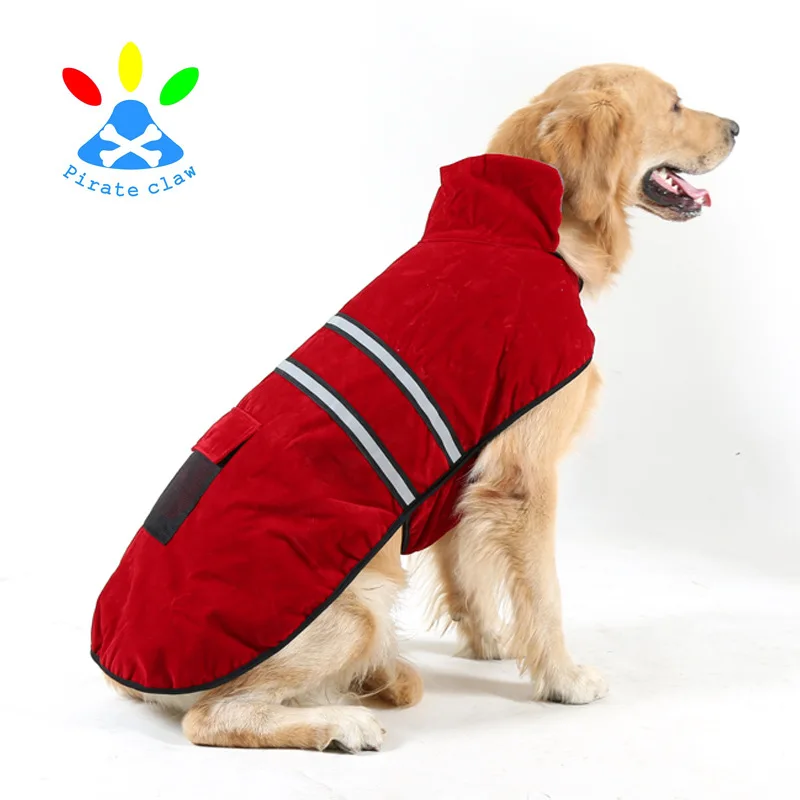 

Pet Dog Clothes Outdoor Jacket Waterproof Reflective Pet Coat Vest Winter Warm Dogs Clothing for Large Middle Dogs Labrador
