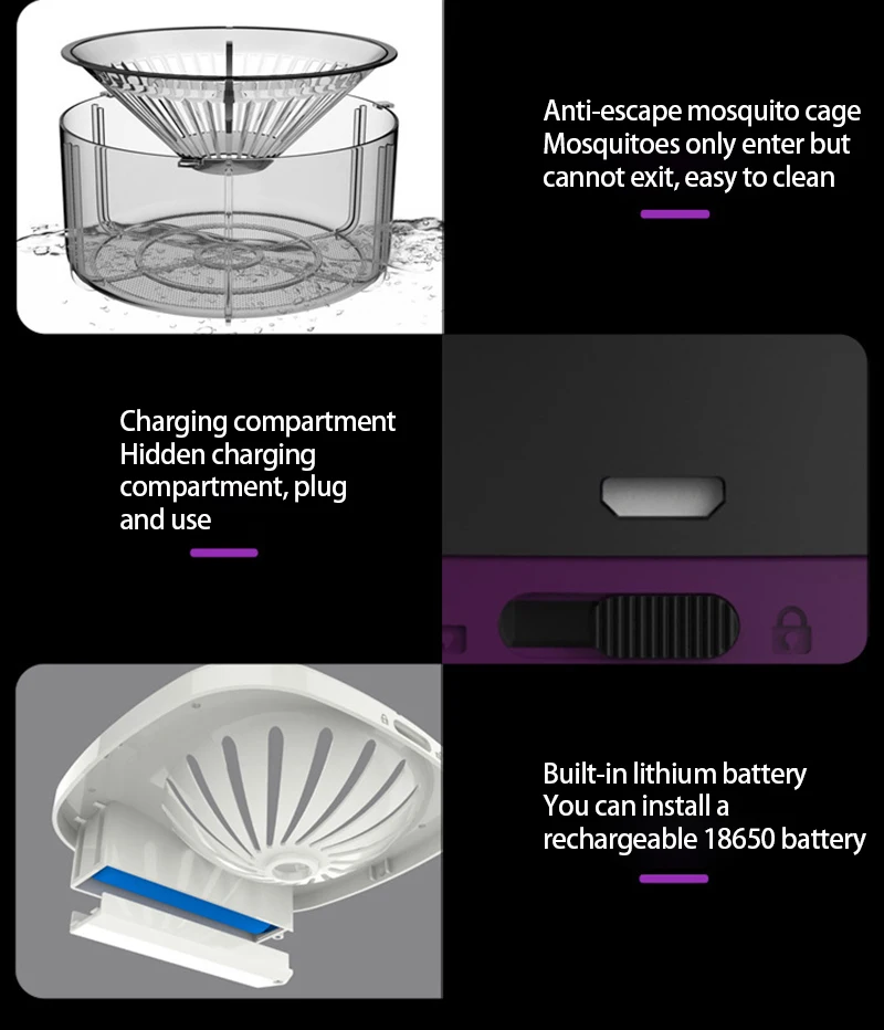 

LED Mosquito Killer 5W Electric USB Insect Killer Mosquito Killer Indoor and Outdoor Photocatalyst Mosquito Killer