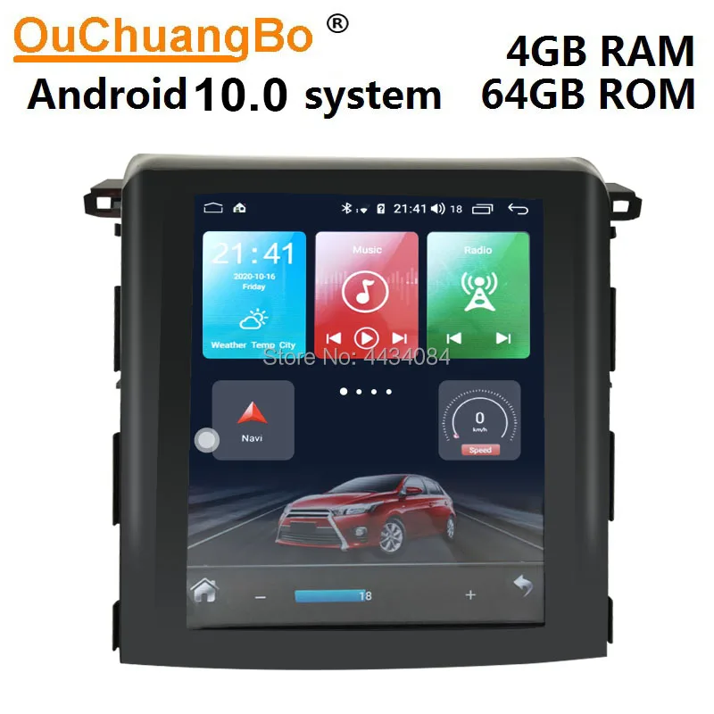 Ouchuangbo автомобильный радиоприемник 10 4 дюйма в стиле Tesla с GPS для Subaru Forester XV 2013 2018