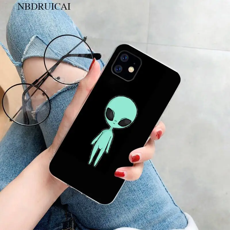 Милый чехол PENGHUWAN для телефона с инопланетянином НЛО iPhone 11 pro XS MAX 8 7 6 6S Plus X 5S SE XR |