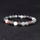 Браслеты из бисера для мужчин и женщин, модные ювелирные украшения из натуральных африканских камней, плетеные браслеты для пар