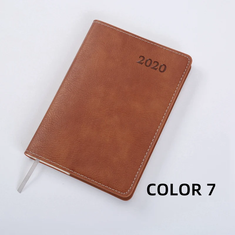 COLOR 7 Календарь еженедельник A6 дневник Тетрадь 106 листов 80gsm бумаги школьные канцелярские небольшой журнал распорядок дня Примечания книжка под заказ - Цвет: COLOR 7