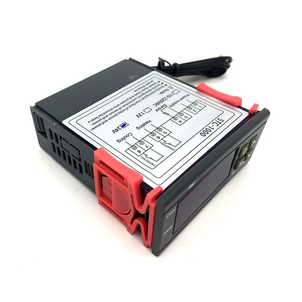 Цифровой Температура контроллер STC-1000 12V 24V 110V 220V нагревательный Охлаждающий термостат для Аквариум инкубатор