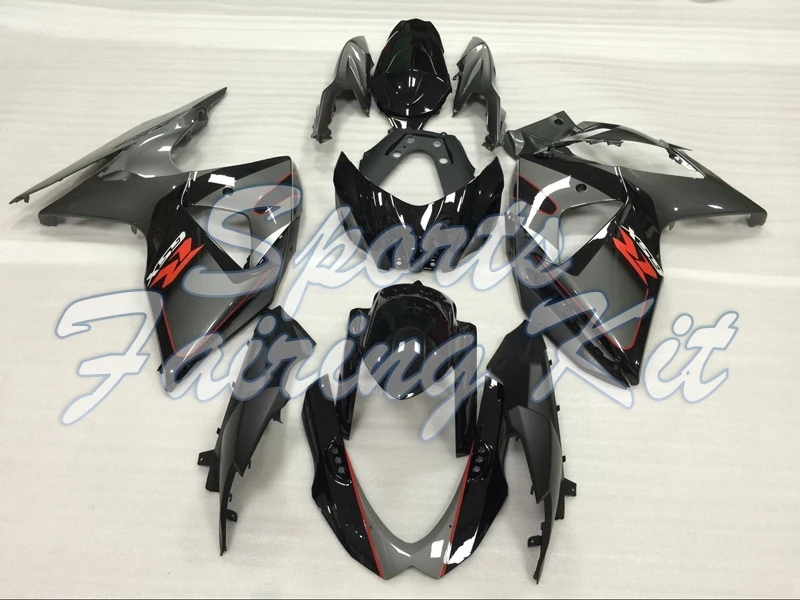 Обтекатель для GSXR 1000 2009 - 2016 K9 черный серебристый серый обтекатель из АБС-пластика