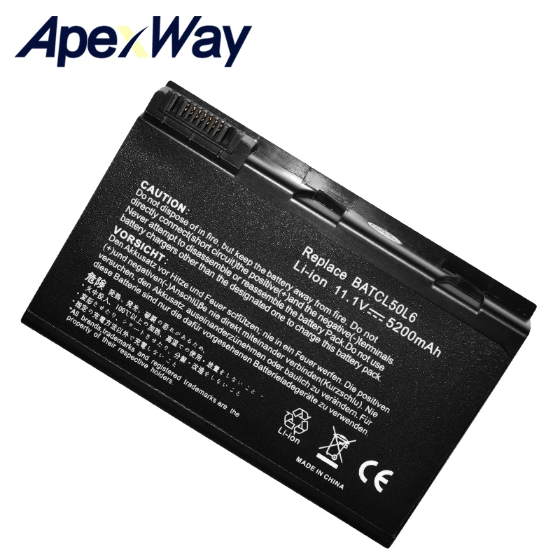 Аккумулятор ApexWay для Acer Travelmate BATCL50L BATCL50L6 2450 2490 4200 4230 4260 4280 5210 5510 BATBL50L4 BATBL50L6