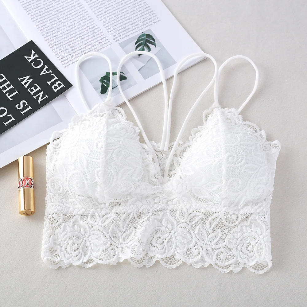 

SP&CITY French Bralette Women's Bra No Rims Gather Push Up Bra With Padding Sexy Lace In Summer Backless Bra Clothing For Women