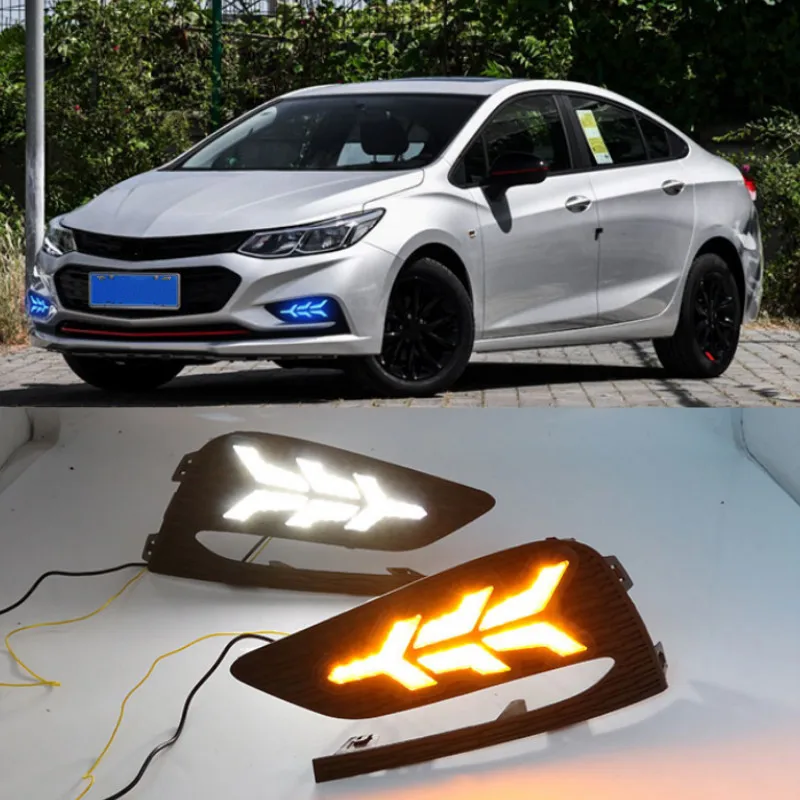 Дневные ходовые огни противотуманные фары для Chevrolet Cruze 2016 2017 2018 2 шт. 12 В дневной