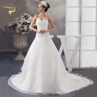 jeanne love 2021 new design wedding dresses long train robe de mariage organza bridal gowns a line vestido de novia plus size