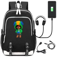 braw l star s school bags bookbag anime game character leon backpack travel bag kids teens for gift