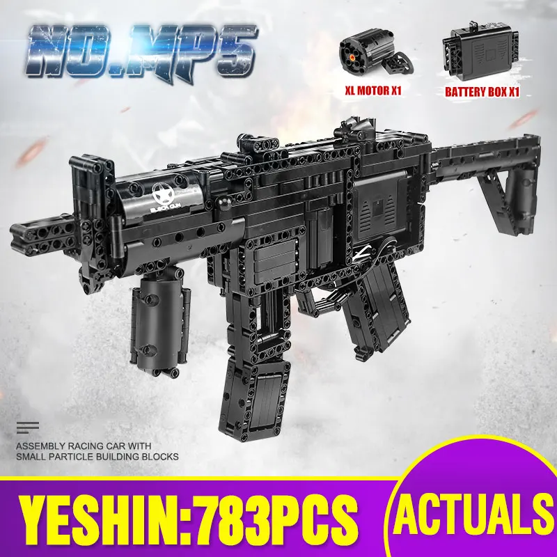 

MOULD KING 14001 Toys The MOC-29369 Motorized MP5 Submachine Block Gun Model Building Blocks Bricks Kids Christmas Toys Gifts