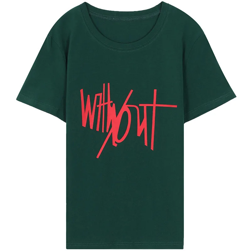 Футболка с коротким рукавом из чистого хлопка для женщин 2020 свободная