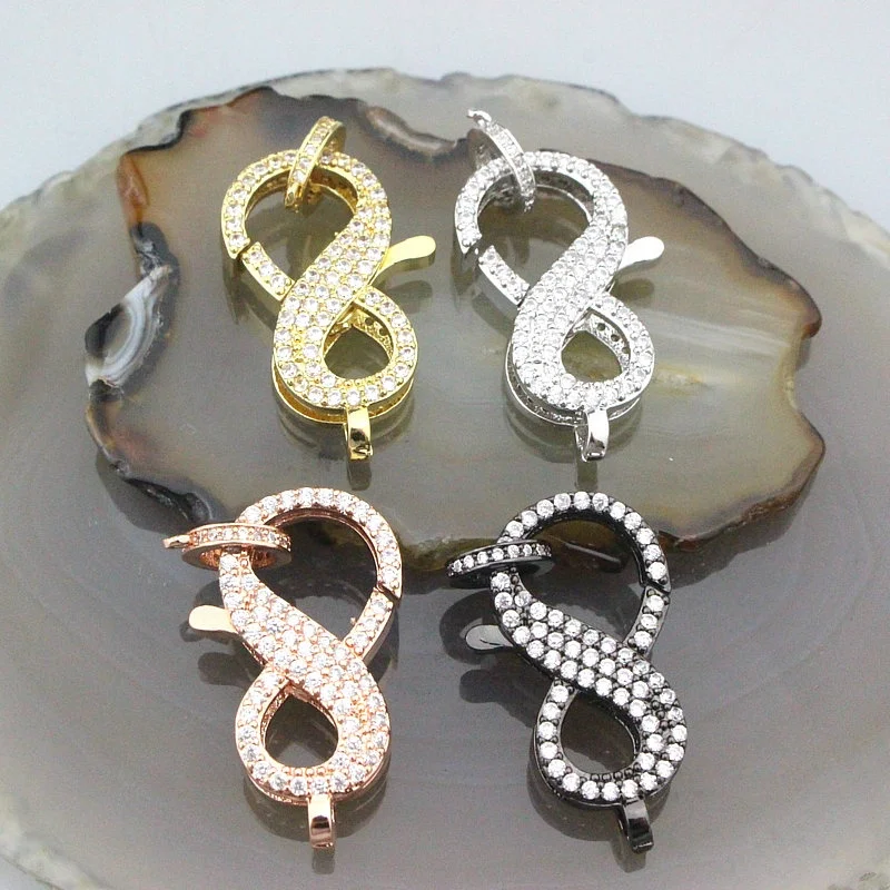 Застежки с фианитами 27*15 мм 5 шт./лот подвеска микрозакрепкой фианита