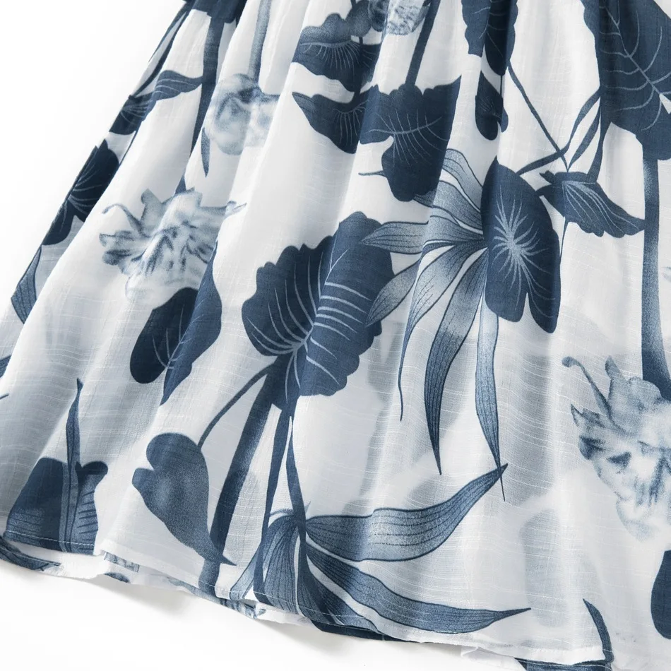 

2021 Cotton Soft Family Set Mother Daughter Macthing Dresses Toddlers Flower Printed Mommy and Me Clothes Women Girls Dresses