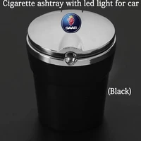 for saab 9 3 9 5 93 9000 900 9 7 600 99 9 x 97x turbo car ashtray with blue led light metal liner car logo styling accessorie