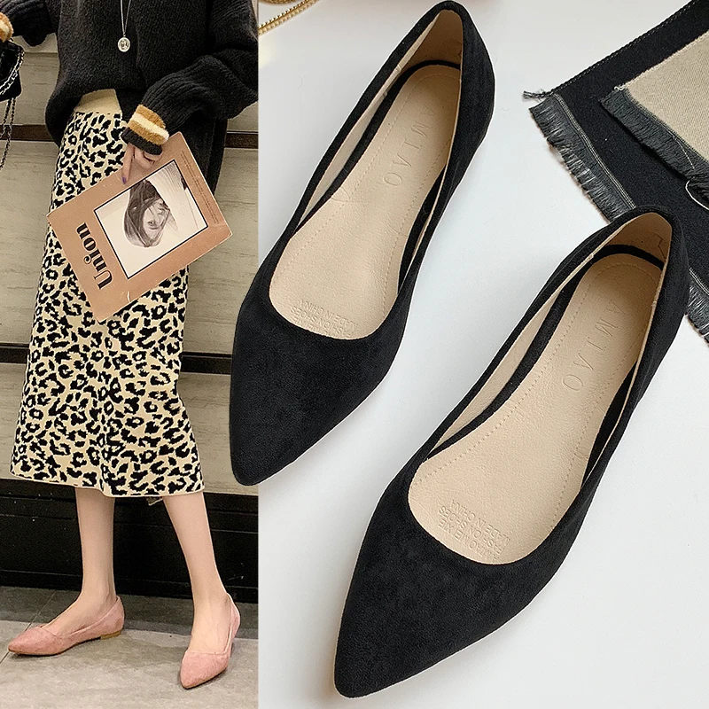 2019 модные женские туфли на плоской подошве высококачественные Замшевые слипоны