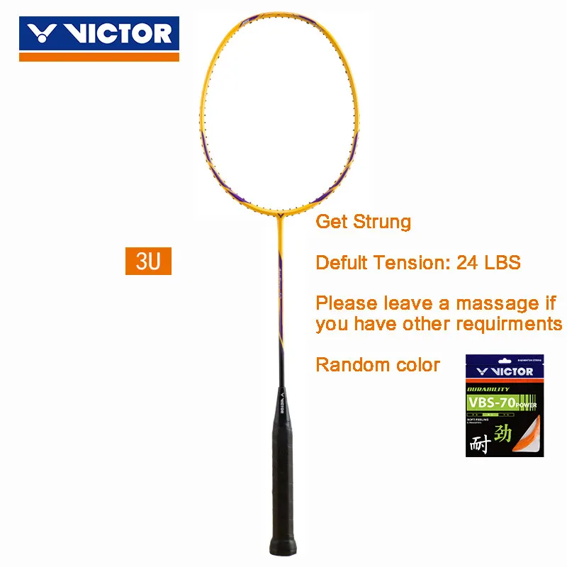 3U get strung VBS70 Ракетка для бадминтона victor raquete Новинка углеродистая струйная скоростная серия высокого натяжения ARS-10 - Цвет: 3U get strung VBS70