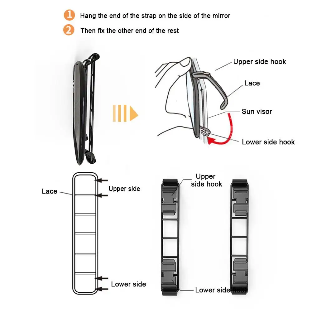 Автомобильный солнцезащитный козырек зеркало для макияжа косметическое