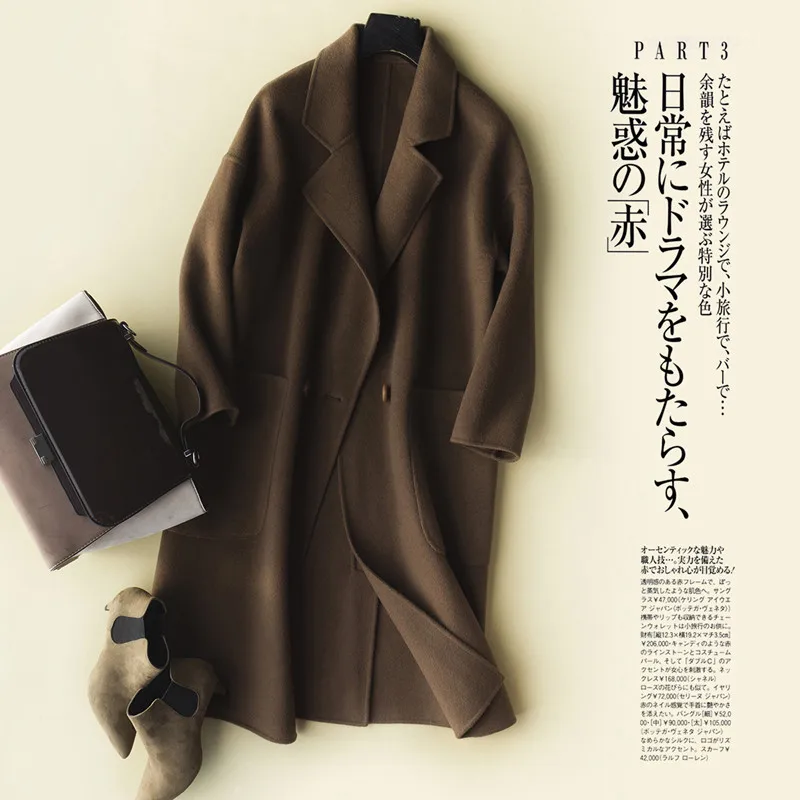 Винтажная куртка 2019 зимнее пальто женское теплое шерстяное осеннее длинное