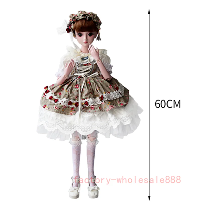 Новый 60 см Ball1/3 BJD шарнирная кукла женские глаза бесплатно макияж для лица полный