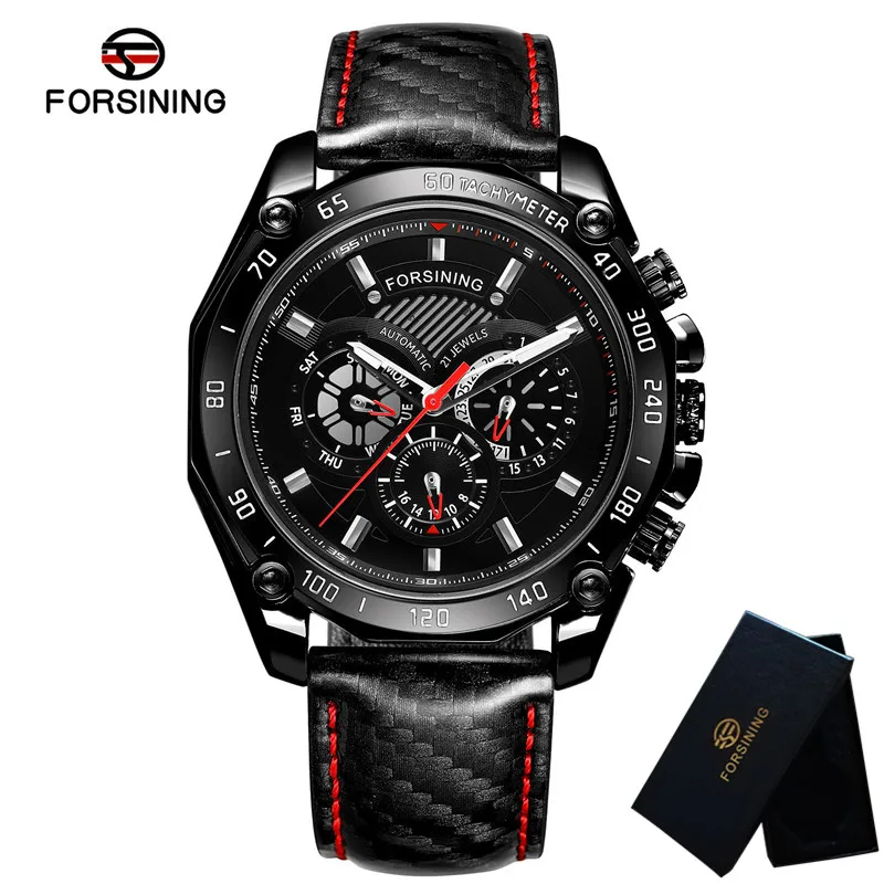 FORSINING автоматические механические мужские наручные часы военные спортивные