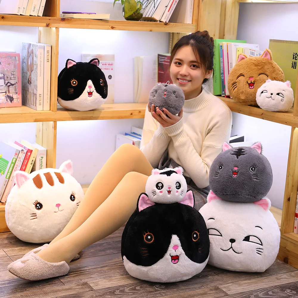 25/35 см Kawaii круглые солнцезащитные очки плюшевые игрушки милый Кот кукла