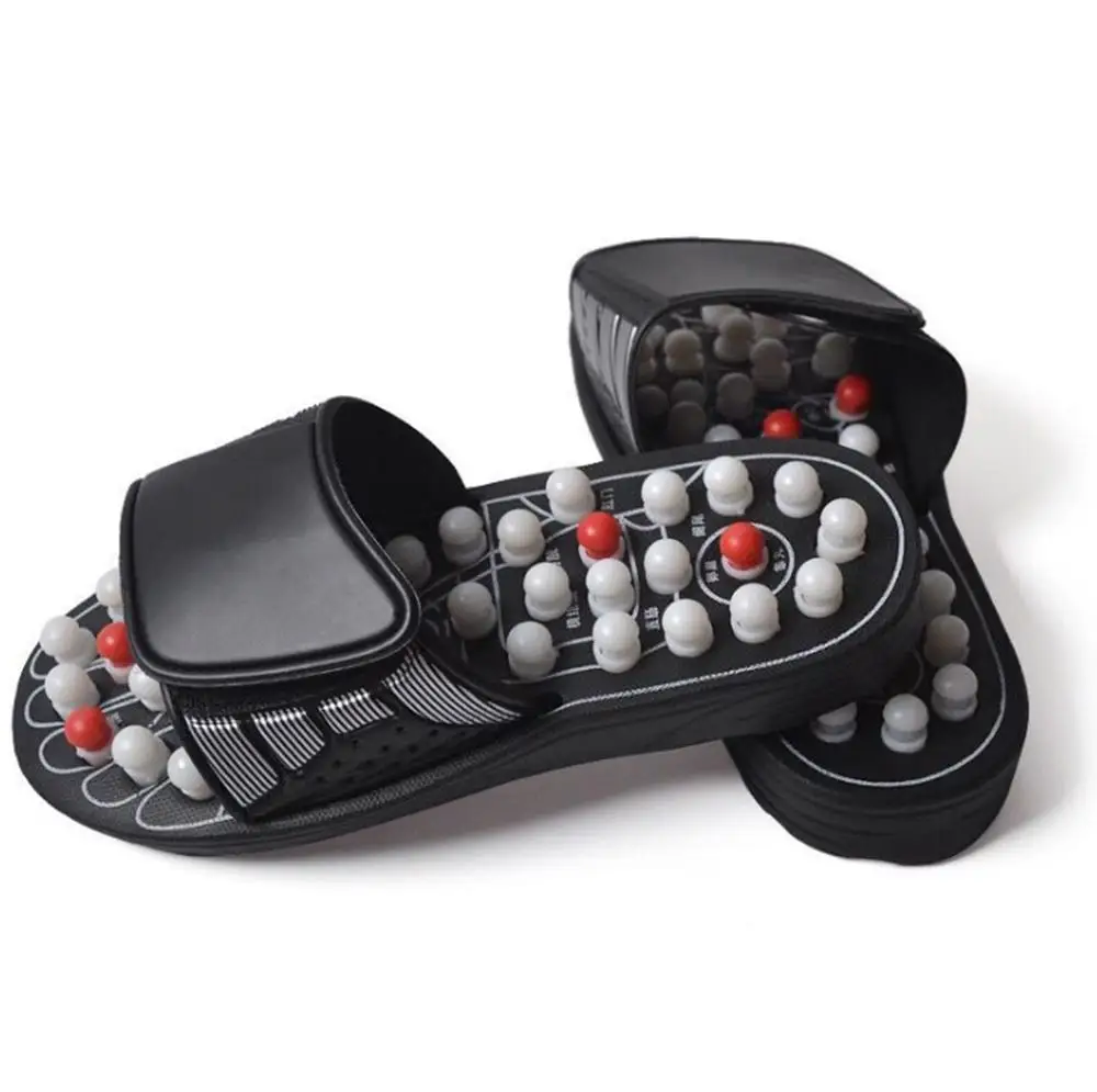 

Acupoint Foot Massage Slippers Chinese Acupuncture Therapy Walking Acupoint Rotating Massager Shoes Foot Health Care Unisex