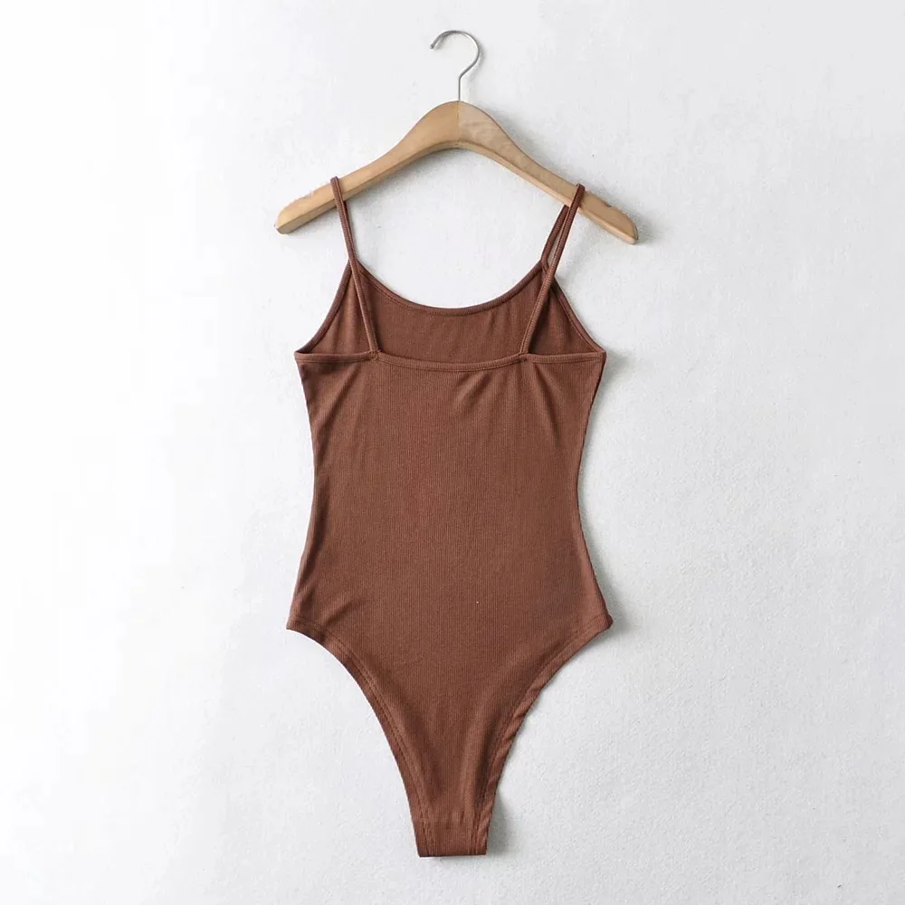 

Sexy slim slimming 2021 summer women's new trend round neck solid tight-fitting suspender one-piece fashion shorts woman