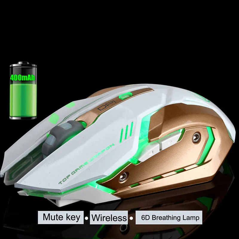 

1pc rechargeable T1 Wireless Silent LED Backlit USB Optical Ergonomic Gaming Mouse