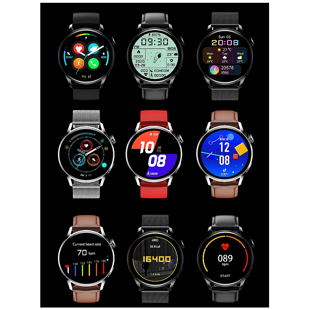 

Digital Watches for Business Men 1.28" Full Touch Screen SMS Push Bluetooth Call Heart Rate Monitor Smartwatch Japanese 2021
